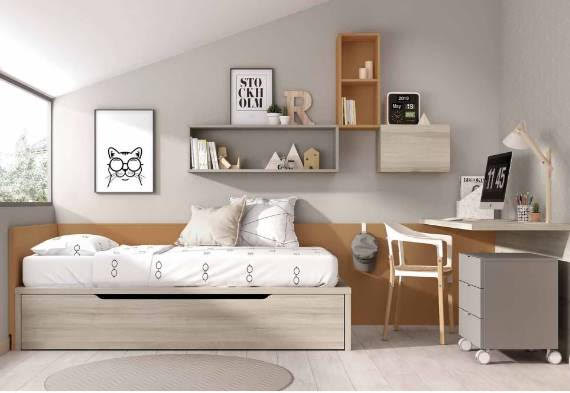 Cama nido para dormitorios juveniles